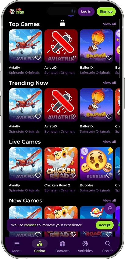 Spinstein application